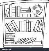 Bookcase Bookshelf sketch template