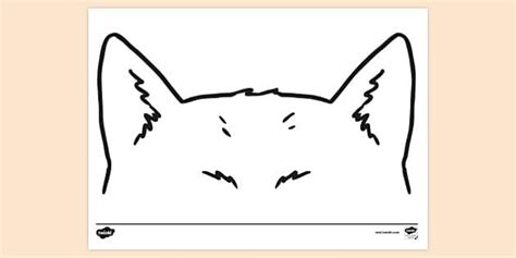 wolf ears colouring sheet colouring sheets