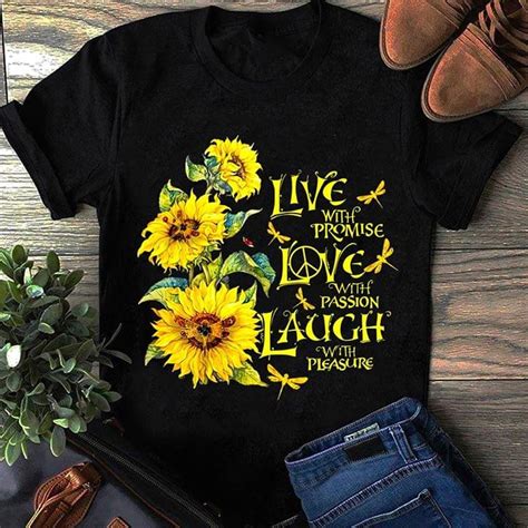 Live With Promise Love With Passion Laugh With Pleasure Shirt Teepython