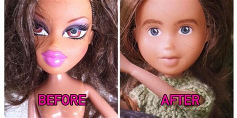 this australian mother of two is giving bratz dolls some serious makeunders