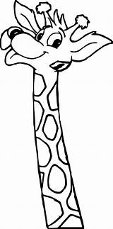 Giraffe Coloring Cartoon Perfect Pages Wecoloringpage sketch template