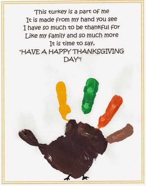 turkey handprint poem  printable rlk rlk  included