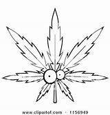Leaf Pot Coloring Pages Cannabis Clipart Cartoon Vector Character Marijuana Drawing Cory Thoman Outlined Happy Printable Royalty Illustration Getcolorings Step sketch template