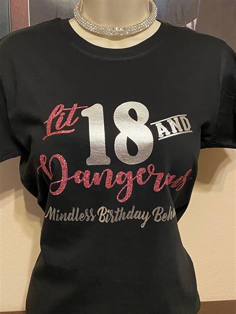 18th Birthday Ts For Women 18th Birthday Tshirt 18 Lit Etsy Australia