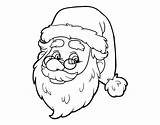 Santa Claus Face Coloring Pages Getcolorings Coloringcrew sketch template