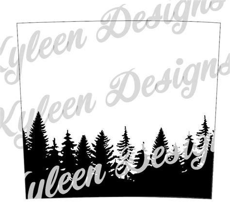 seamless northern lights tree template   ounce skinny etsy