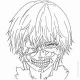 Ghoul Kaneki Ken Xcolorings Touka Kirishima sketch template