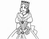 Medieval Princess Coloring Pages Colorear People Color Coloringcrew Getcolorings Getdrawings Drawing sketch template