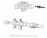 Fortnite Coloring Pages Launcher Rocket Print Printable sketch template