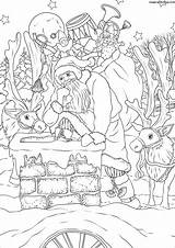 Chimney Nickolas Coming Down St Coloring Magic sketch template