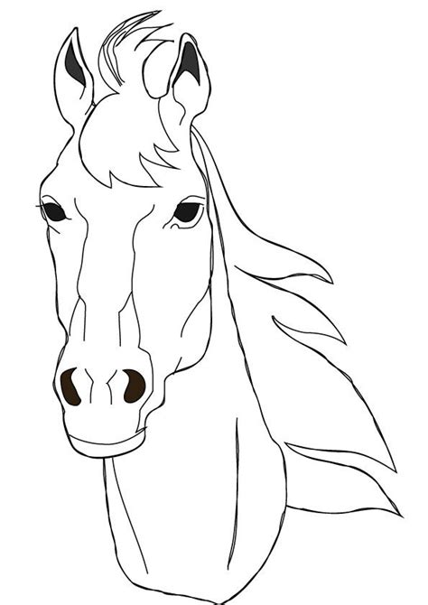 horse face coloring page coloriage cheval tete de