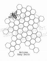 Honeycomb Shower sketch template