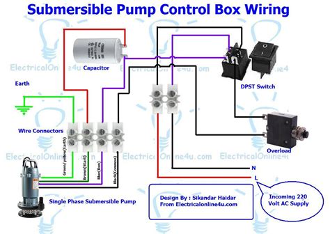 submersible pump control box wiring diagram   wire single phase electrical