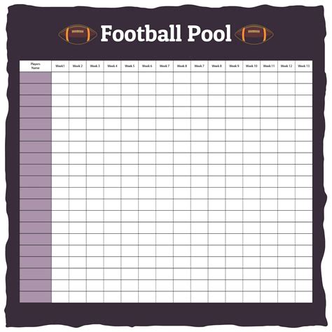 printable football pool sheets     printablee