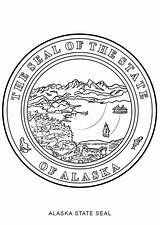 Alaska Seal State Coloring Pages Printable Categories Original Drawing sketch template