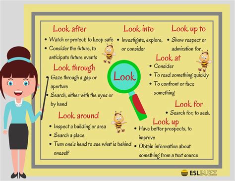common phrasal verbs with look in english eslbuzz