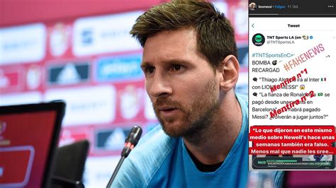 Lionel Messi Takes To Instagram To Call Out ‘fake News’ Football