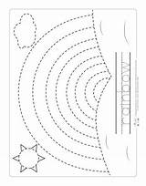 Tracing Worksheets Weather Rainbow Itsybitsyfun sketch template
