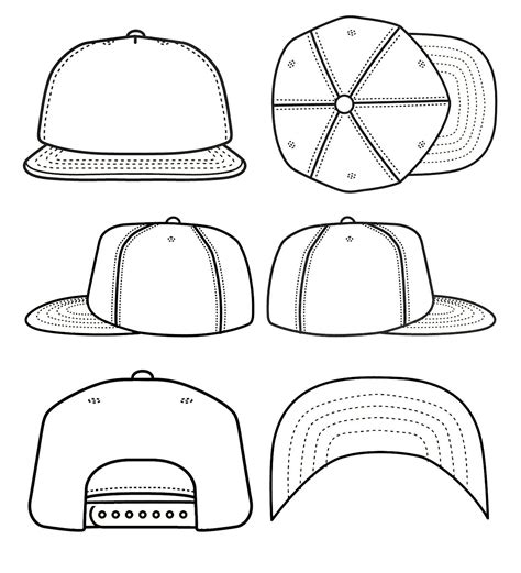 hat template vector images bucket hat template baseball cap vector template  baseball