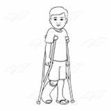 Crutches Abeka sketch template