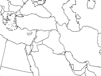 blank map  middle east  printable maps