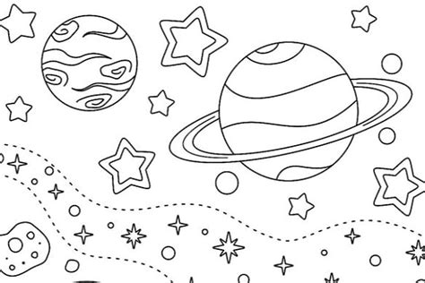 space coloring pages updated