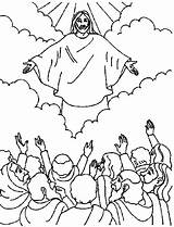 Hemelvaart Ascension Kleurplaten Wielkanoc Kleurplaat Kolorowanki Religijne Jezus Kleuren Knutselen Bijbel Dzieci Bezoeken sketch template