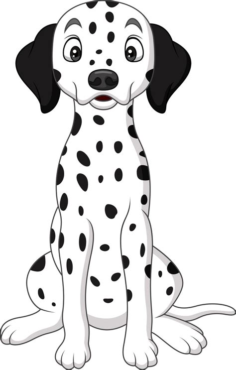 cartoon cute dalmatian dog  vector art  vecteezy
