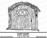 Fairy Clipart Door sketch template
