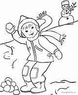 Coloring Snow Clothes Comments sketch template