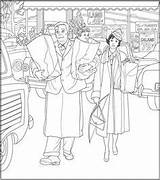 Coloring Sheets Creative Haven Evening Saturday Post Norman Rockwell Adult Americana Book Publications Dover sketch template