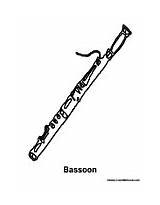 Bassoon Coloring Instrument Pages Colormegood Music sketch template