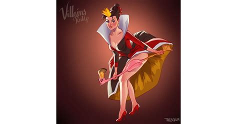 queen of hearts sexy disney villains pinup fan art popsugar love