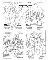 Rosary Coloring Kids Mysteries Luminous May Getdrawings Drawing Catholic Popular sketch template