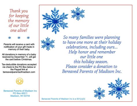 template  memorial donation notification  family pin