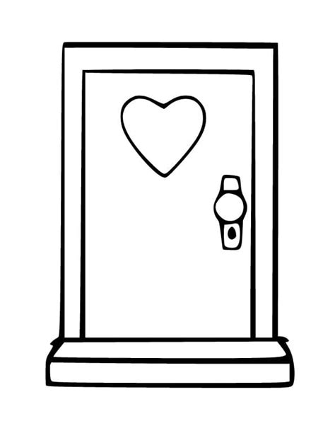 door coloring page  printable coloring pages  kids