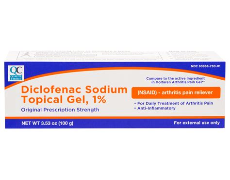 quality choice diclofenac sodium topical gel  arthritis pain reliever