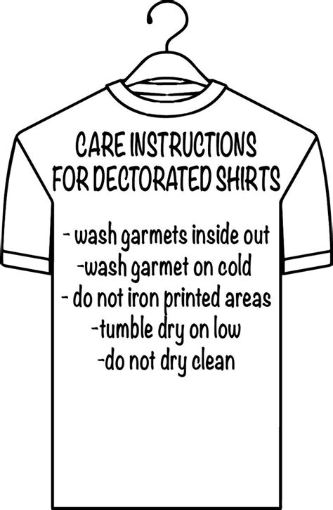 printable care instructions  vinyl shirts