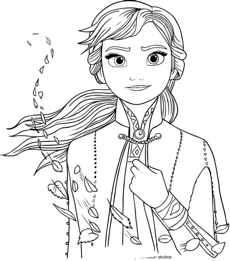 anna  frozen  coloring page