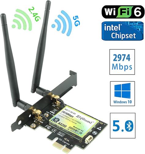 ziyituod wifi  bluetooth ax mbps pcie wireless wifi network card dual bandghz