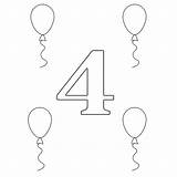 Number Coloring Pages Printable Toddlers Colouring Numbers Kids Printables Preschool Four Activities Lesson Projects sketch template