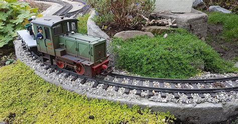 a small garden railroad plants on the layout