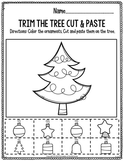 easy christmas worksheets  kindergarten worksheets