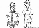 Bambini Disegni Colorare Tradizionali Russi sketch template