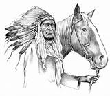 Indians Nativi Tatuaggi Horses Nativo Indiani Americani sketch template
