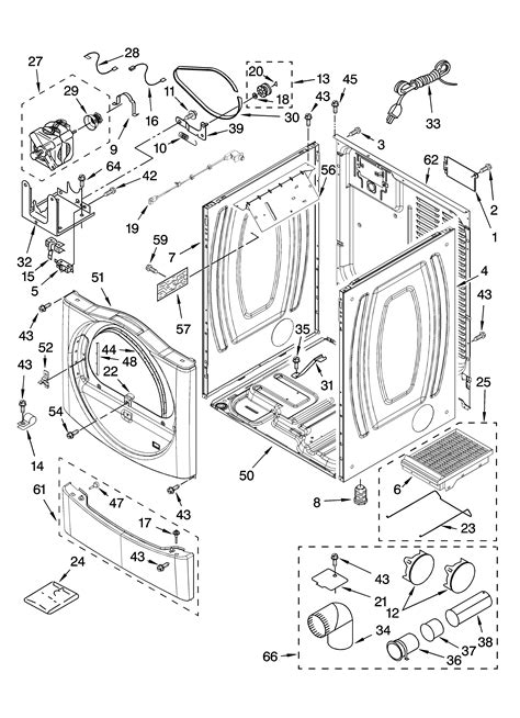 cabinet parts diagram parts list  model  kenmore parts