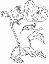 Chariot Horse Elijah Chariots sketch template