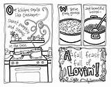 Coloring Pages Kitchen Thanksliving Zine Happy Book Review sketch template