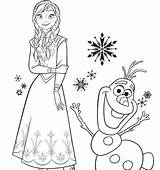 Anna Princess Friend Her Frozen Disney Pages Coloring Olaf sketch template