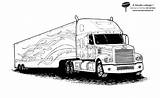 Truck Coloring Pages Printable Transportation Drawing Drawings sketch template
